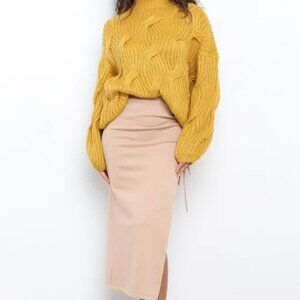 #21❤️ BRAND NEW WITH TAGS PETAL & PUP VITERBO KNIT SWEATER IN MUSTARD